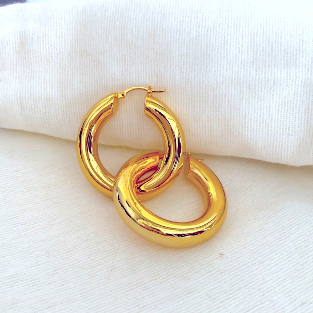 Large hoop earrings